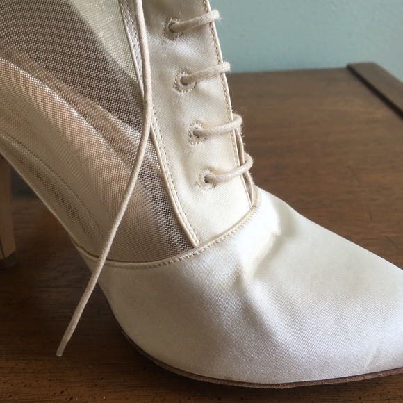 Loeffler Randall Georgia Bootie in White Satin - Picture 8 of 8